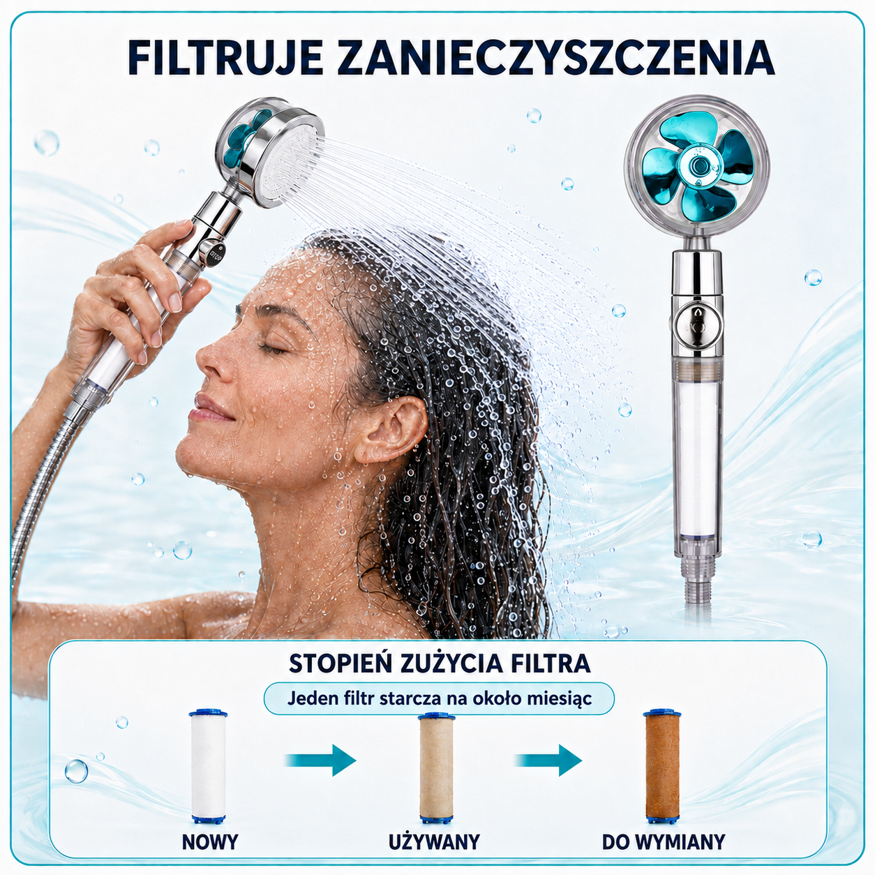 Puresa - Filtrowana Głowica Prysznicowa